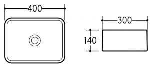 Накладная раковина Charus Torello 700-052B 40см чёрный
