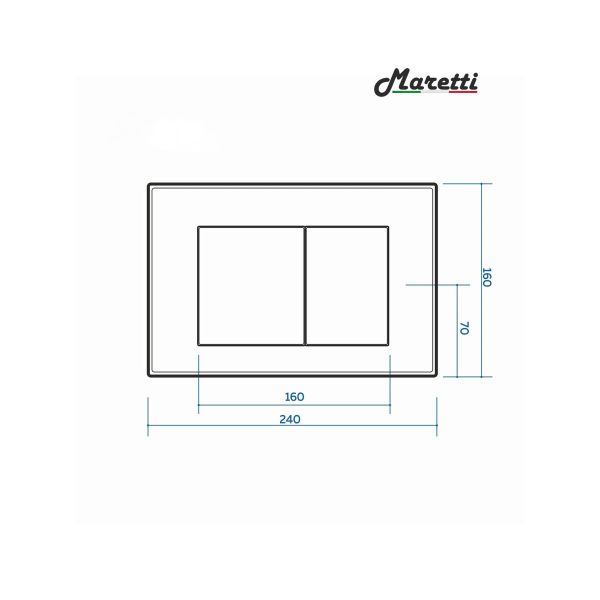Клавиша смыва Maretti Sofia AC12SF-560, черный