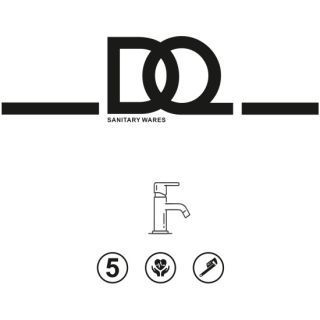 Смеситель для раковины DQ Bonn встраиваемый настенный браш.роз.золото (DA1704433)