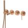 Смеситель для ванны настенный 4 отверстия DQ Bonn браш.роз.золото (DA1704833)