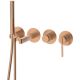 Смеситель для ванны настенный 4 отверстия DQ Bonn браш.роз.золото (DA1704833)