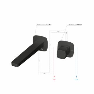 Смеситель для раковины WasserKRAFT Nuthe A9151.315 чёрный матовый
