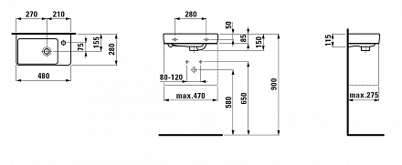 Раковина Laufen PRO 8.1595.4.000.104.1 48х28