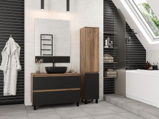 Зеркало Brevita Dakota DAK-02080 80см чёрный Зеркало Brevita Dakota DAK-02080 80см чёрный