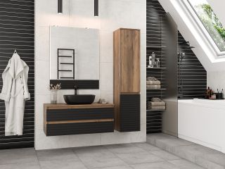 Зеркало Brevita Dakota DAK-02080 80см чёрный Зеркало Brevita Dakota DAK-02080 80см чёрный