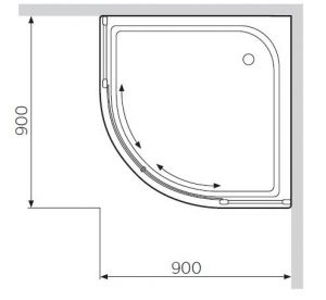 Душевой поддон Am.pm Bliss L W53T-301-090W 90x90