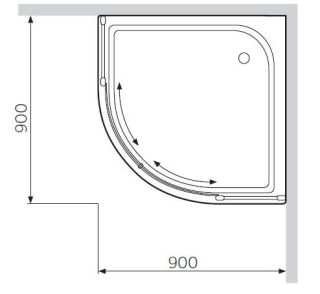 Душевой поддон Am.pm Bliss L W53T-301-090W 90x90