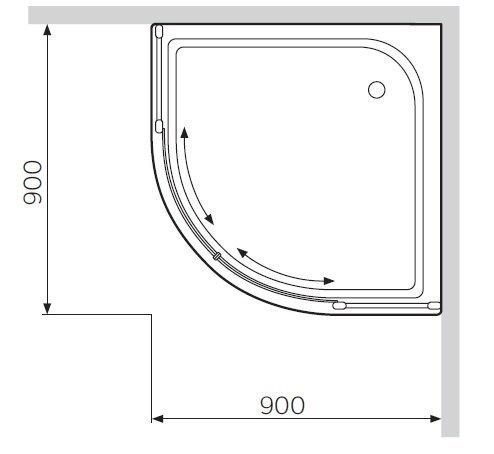 Душевой поддон Am.pm Bliss L W53T-301-090W 90x90