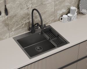Кухонная мойка D&K DKS605006 60см графит