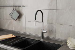Смеситель для кухонной мойки с гибким изливом RUSH (MS9035-35Black) Смеситель для кухонной мойки с гибким изливом RUSH (MS9035-35Black)
