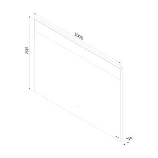 Зеркало с подсветкой Invisible Light Am.Pm Libre M60MOX1001SA с системой антизапотевания 100 см