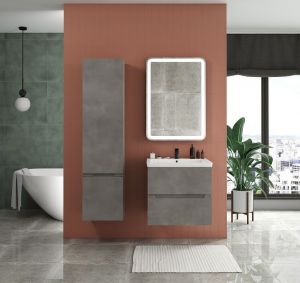 Шкаф подвесной Art&Max Techno 40x160см левый айс какао AM-Techno-1600-AC-SO-FC305-L