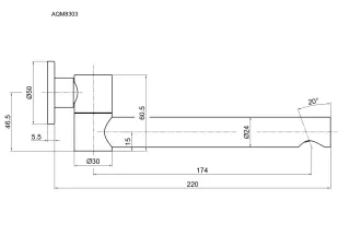 Излив поворотный AQUAme AQM8303BG золото брашированное