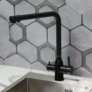 Смеситель для кухни Melana Stello MELANA -610304PVD-B с переключателем на фильтр графит Смеситель для кухни Melana Stello MELANA -610304PVD-B с переключателем на фильтр графит