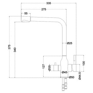Смеситель для кухни Melana Stello MELANA -610304PVD-B с переключателем на фильтр графит Смеситель для кухни Melana Stello MELANA -610304PVD-B с переключателем на фильтр графит