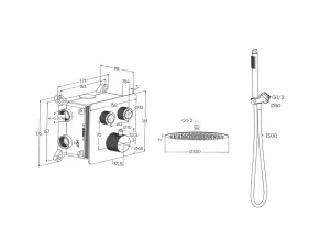 Душевой комплект Milleau Tissage TERMO 2SBIT/802Q-CR хром