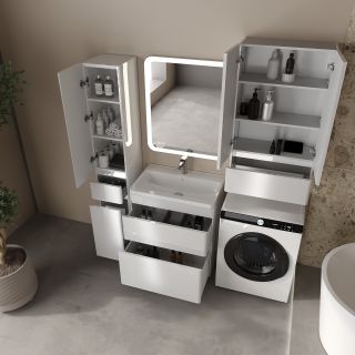 Тумба под раковину Style Line Атлантика Люкс Плюс СС-00002593 70 см белый глянец