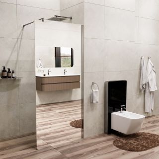 Душевая перегородка WasserKRAFT Rur 30W44-MR 100 см профиль хром стекло зеркальное