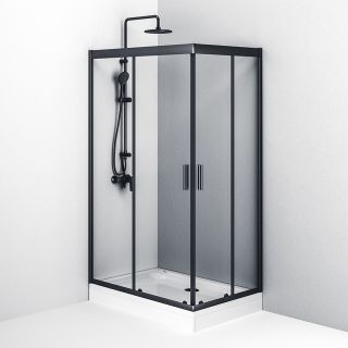 Душевой уголок Am.Pm Gem 120x80см чёрный матовый W90G-404-120280-BT Душевой уголок Am.Pm Gem 120x80см чёрный матовый W90G-404-120280-BT