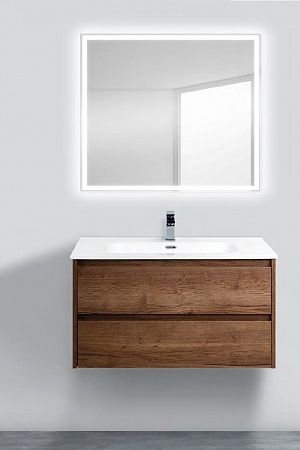 Тумба под раковину BelBagno подвесная 90x50см Rovere Tabacco KRAFT-900-2C-SO-RT