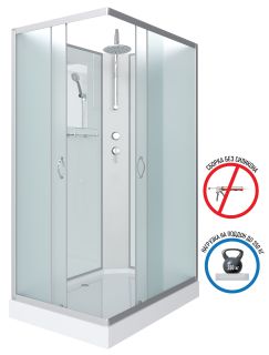 Душевая кабина Niagara NG-43975-14QBKT 90x70см серебро/матовое