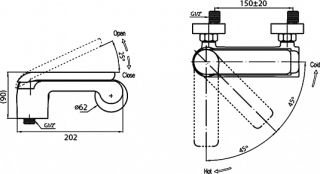 Смеситель для душа, хром Cezares COSMO-D-01