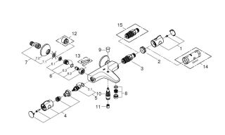 Смеситель для ванны с термостатом Grohe Grohtherm 800 34567000Gr хром