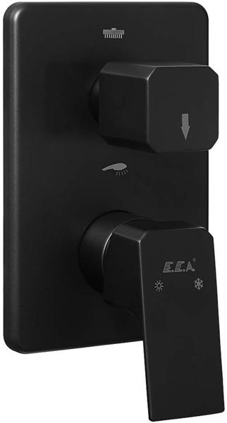 Смеситель для ванны и душа E.C.A. Tiera 102167205C1EX-KDE чёрный