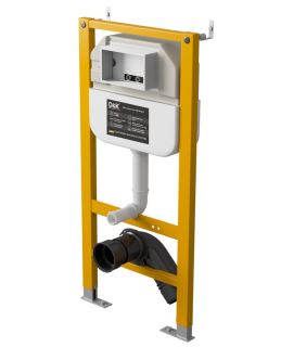 Комплект D&K Унитаз подвесной безободковый (торнадо) DT1026516, Инсталляция DI8050127, Клавиша смыва DB1529001 хром (DS1021614)
