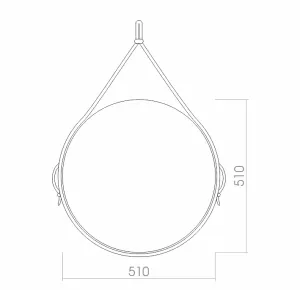 Зеркало с подсветкой Aquanika Country AQC5151RU15 51 см коричневая кожа