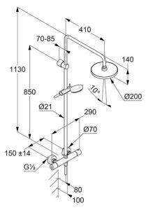 Душевая стойка Kludi Logo Basic  Dual shower systemс термостатом хром 6809405-00