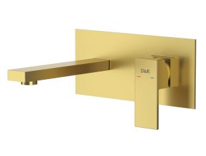 Смеситель встраиваемый для раковины D&K Bayern.Liszt DA1514407 матовое золото