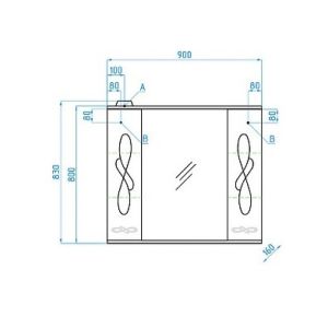 Зеркальный шкаф Style Line Венеция ЛС-00000264