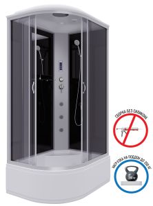 Душевая кабина Niagara NG-2510-14RF с гидромассажем 120x80см серебро/тонированное
