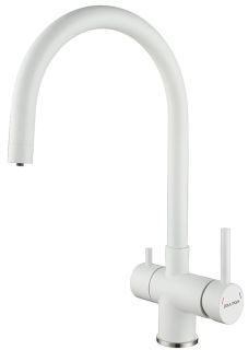 Смеситель для кухни Paulmark Heller He213218-431 белый матовый Смеситель для кухни Paulmark Heller He213218-431 белый матовый