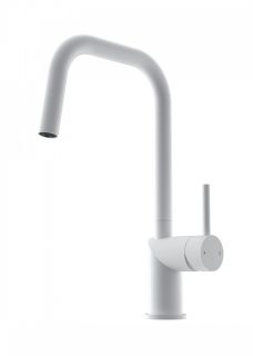 Смеситель для кухни Wonzon & Woghand WW-6018-MW с выдвижным изливом белый матовый Смеситель для кухни Wonzon & Woghand WW-6018-MW с выдвижным изливом белый матовый