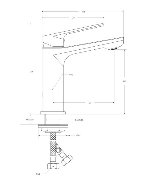 Комплект смесителей для ванной комнаты BelBagno COMFORT-CVD/LS-01 хром