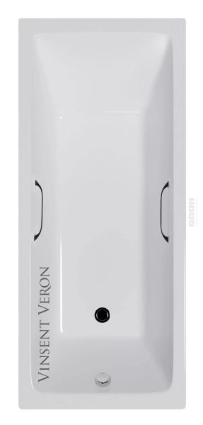 Ванна чугунная Vinsent Veron Square VSQ1707542H 170x75см с отверстиями для ручек