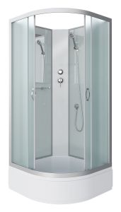 Душевая кабина Niagara NG-3301-14BK 90x90см серебро/матовое
