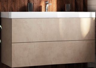 Подвесная тумба под раковину Art&Max Verona Push 100см камень светлый AM-Verona-Push-1000-2C-SO-St