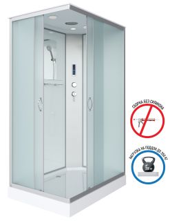 Душевая кабина Niagara NG-43285-14QP 120x80см серебро/матовое