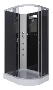 Душевая кабина Niagara NG-3512-14LBKG с гидромассажем 120x80см серебро/тонированное
