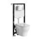 Система инсталляции с унитазом WasserKRAFT Aller 10TLT.010.ME.CH03.H001 кнопка смыва хром