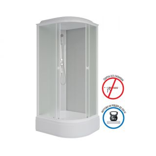 Душевая кабина Niagara Promo P110/80/26L/MT 110x80 см профиль белый стекло матовое