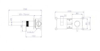 Смеситель BelBagno для раковины встраиваемый с внутренней частью, без донного клапана, сатин DEL2.0-BLVM-IN-W0