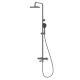 Душевая стойка BelBagno со смесителем и изливом, оружейная сталь DEL2.0-VSCM-GM