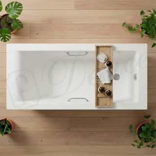 Ванна из литьевого мрамора Delice Diapason DLR330065R-G 180х75 глянцевая с ручками Хром