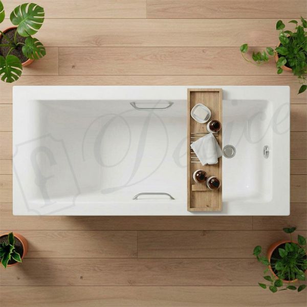 Ванна из литьевого мрамора Delice Diapason DLR330007R-G 170x80 глянцевая с ручками хром