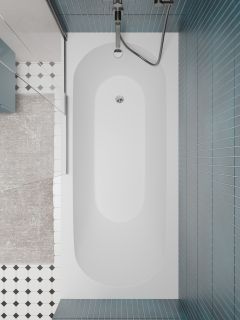 Ванна из искусственного камня BelBagno BB-DELTA-170-75-46-MR-W-MATT-LEG-SET 170x75 см в комплекте с ногами белый матовый