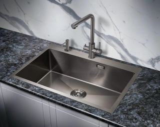 Мойка для кухни Milacio Denia 75 Steel MC.77509 воронёная сталь